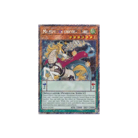 Yu-Gi-Oh! Majespecter Unicorn - Kirin (RA04-EN260) Platinum Secret Rare - NM/M