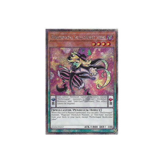 Yu-Gi-Oh! Performapal Skullcrobat Joker (RA04-EN257) Platinum Secret Rare - NM/M
