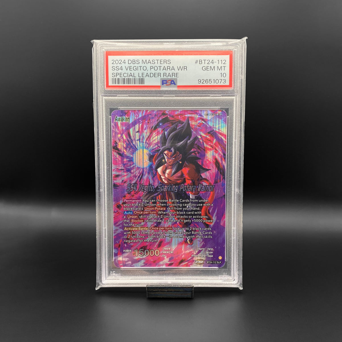 Ss4 PSA 10 / SS4 Son Goku & SS4 Vegeta // SS4 Vegito, Sparking Potara – AKAZA