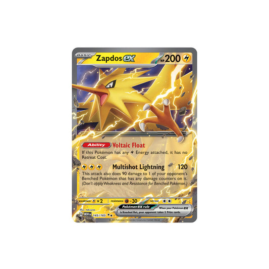 Pokémon Zapdos Ex #145 (151) - NM/M
