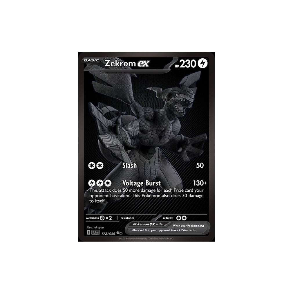 Pokémon Zekrom Ex #172 (BLK) - NM